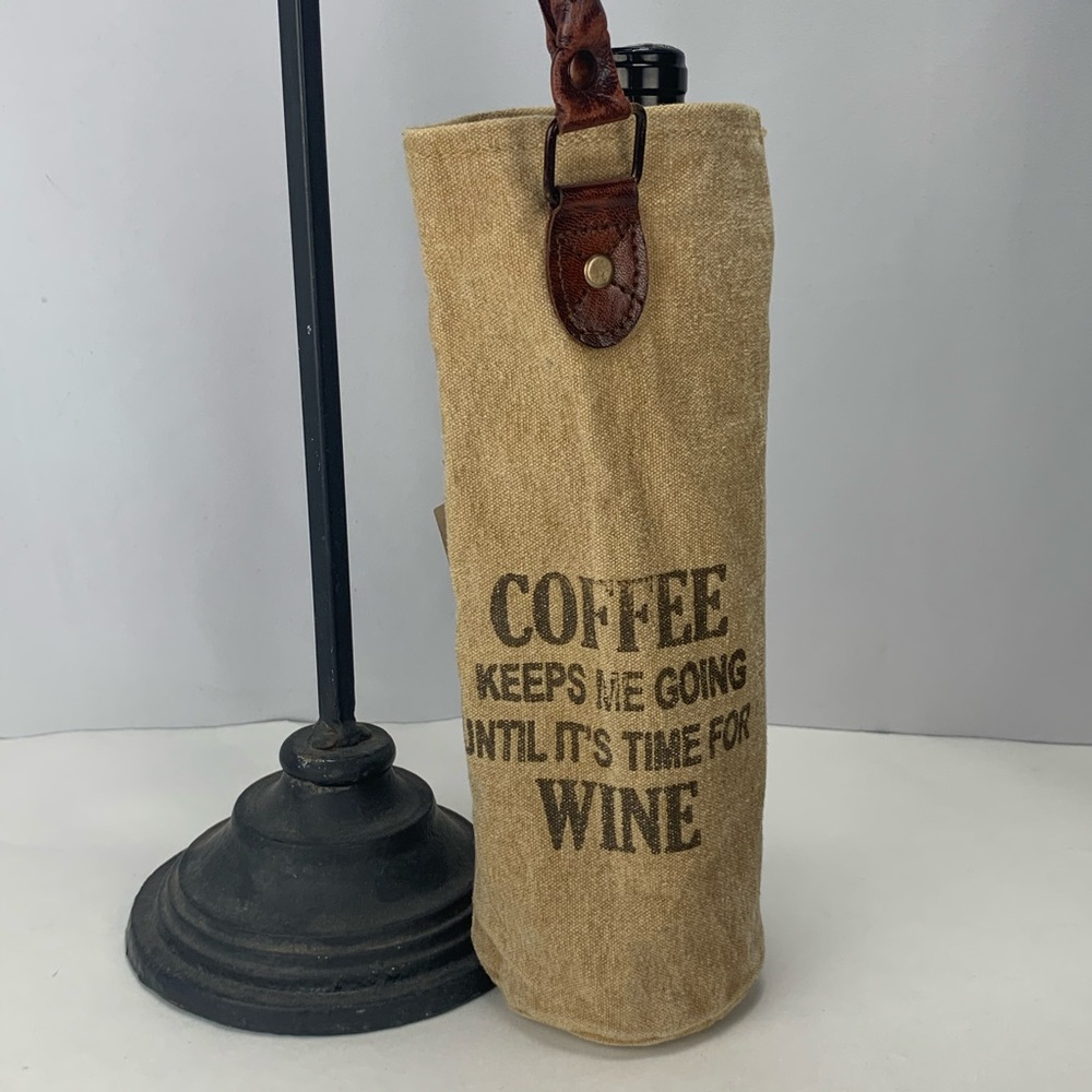 Wine Bag From Repurposed Military Tent Canvas